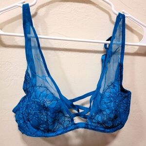 Victoria's Secret 34B Blue Lace Bra